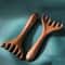 Wooden Meridian Massage Comb Antistatic 6Claw Head Massager Promote Blood Circulation 0