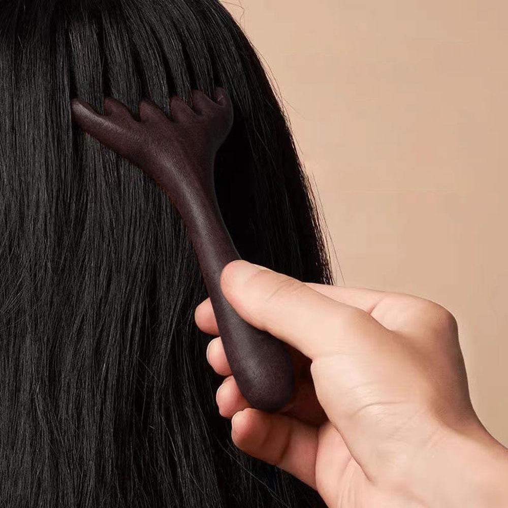 Wooden Meridian Massage Comb Antistatic 6Claw Head Massager Promote Blood Circulation 2