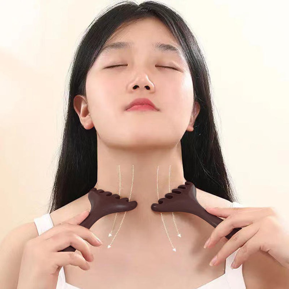 Wooden Meridian Massage Comb Antistatic 6Claw Head Massager Promote Blood Circulation 4