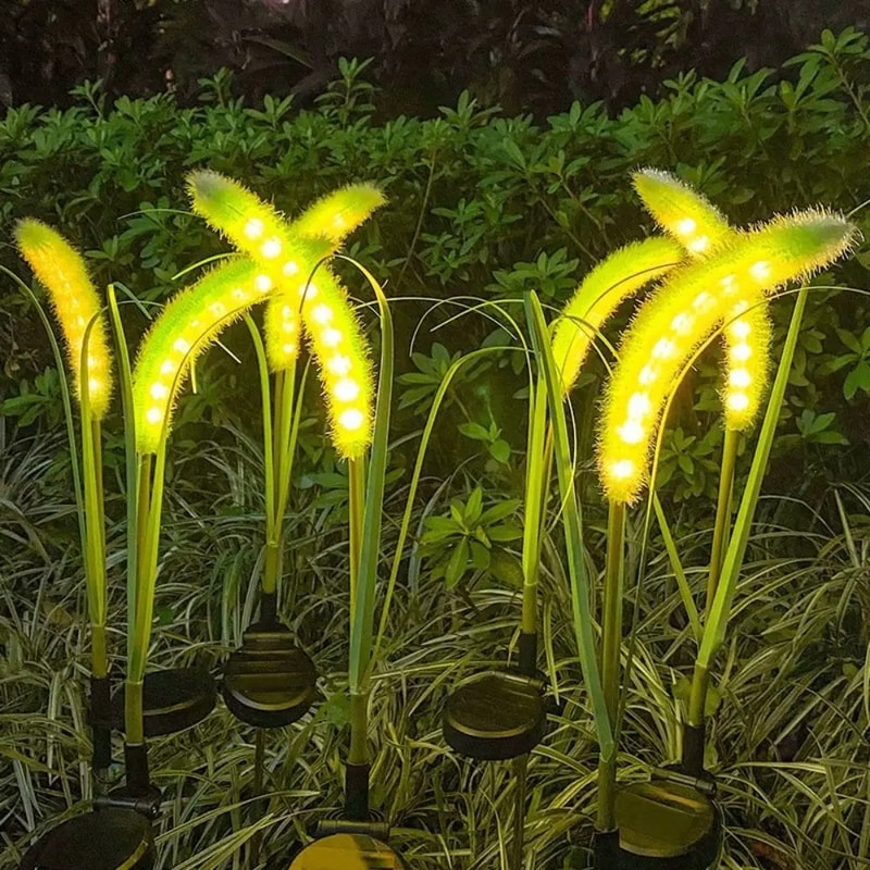 LED Solar Dog Tail Grass Lamp Outdoor Waterproof Lawn Light Yard Garden Decoration Path Lighting De 2
