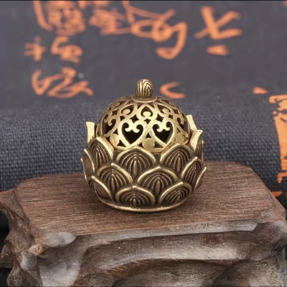 Lotus Incense Holder, Small Cone Burner, Mini Asian Style Zen Decor, Lotus Flower Gift, Relaxing Home Decoration