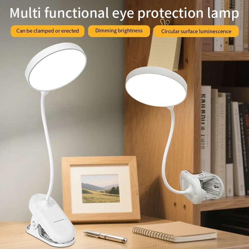 Night Light USB Rechargeable Table Lamp With Clip Indoor Eye Protection For Night Reading Dormitory 1
