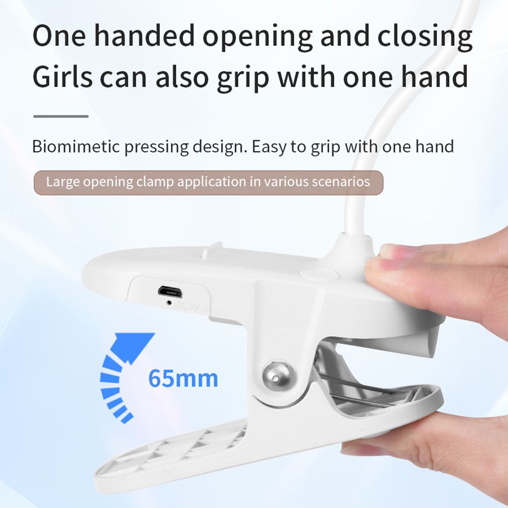 Night Light USB Rechargeable Table Lamp With Clip Indoor Eye Protection For Night Reading Dormitory 3