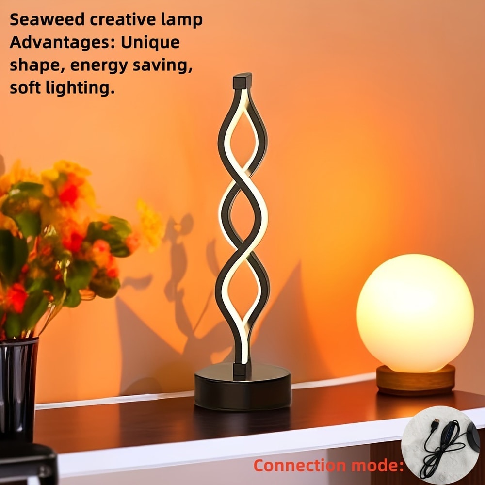 USB Powered Seaweed Shaped Desk Lamp Creative Bedside Night Light Unique Table Decor Atmosphere Lig 1