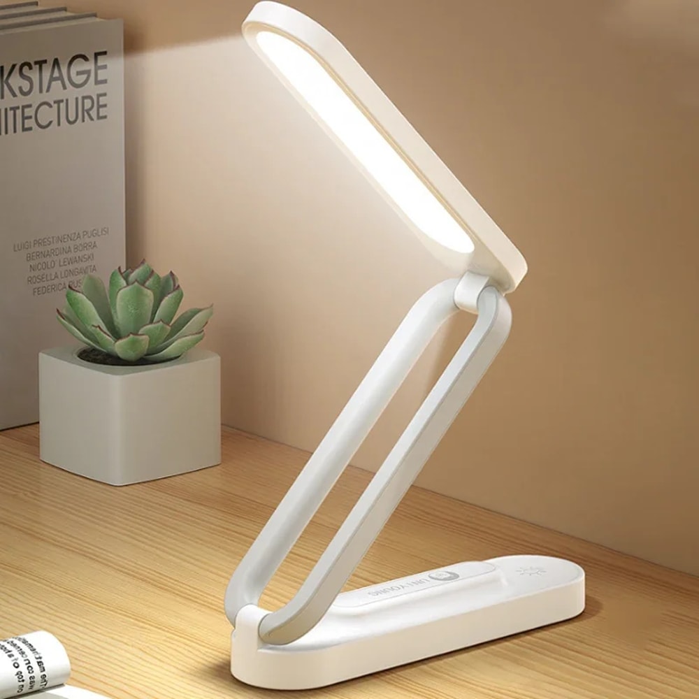 Multi functional Folding Reading Desktop Desk Lamp, Eye Protection LED Desk Light, Infinite Dimming for Bedroom