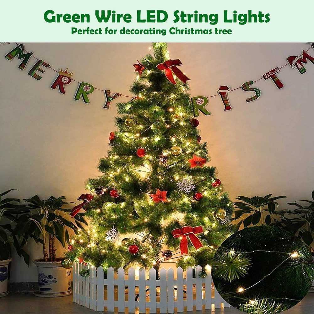 Green Copper Wire Fairy Garland Light USB Powered With Remote Control Perfect For Christmas Tree Ro 1