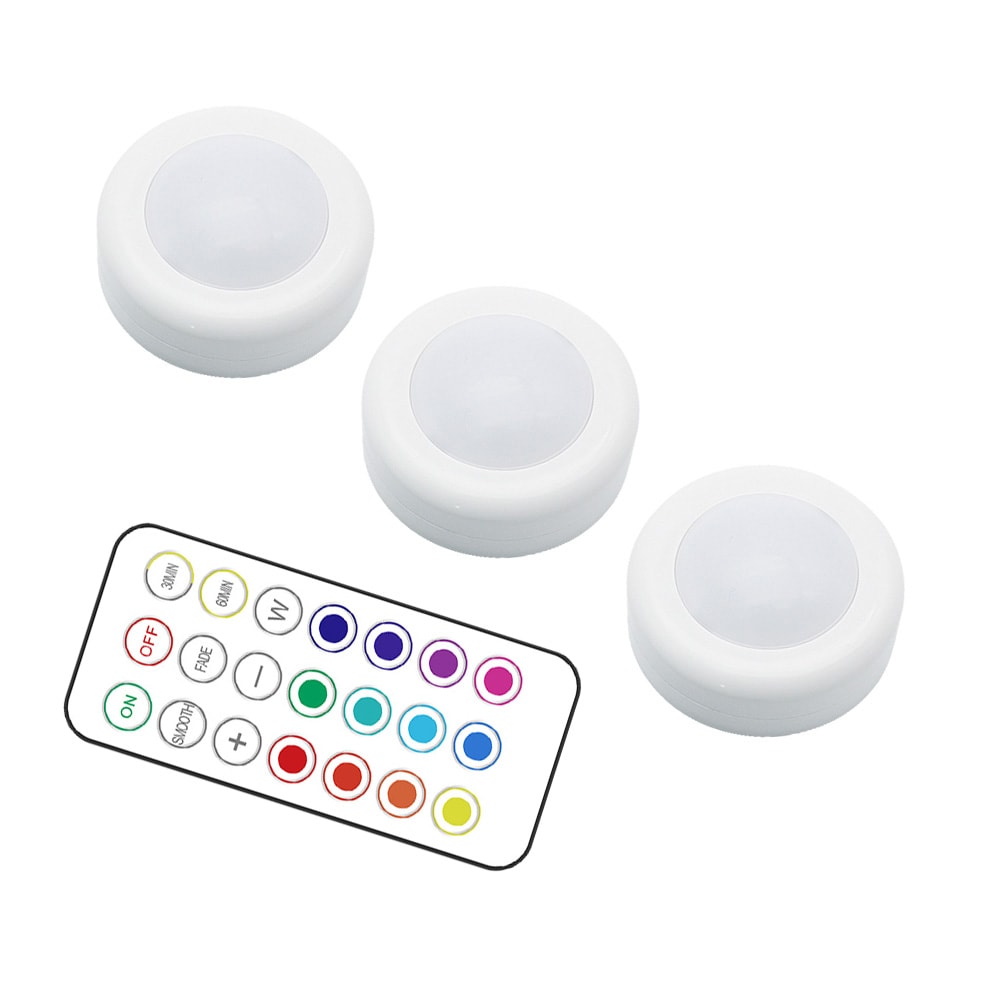 Mini LED Remote Control Night Light Party Night Festival Atmosphere Bedroom Wardrobe Cabinet Light 5