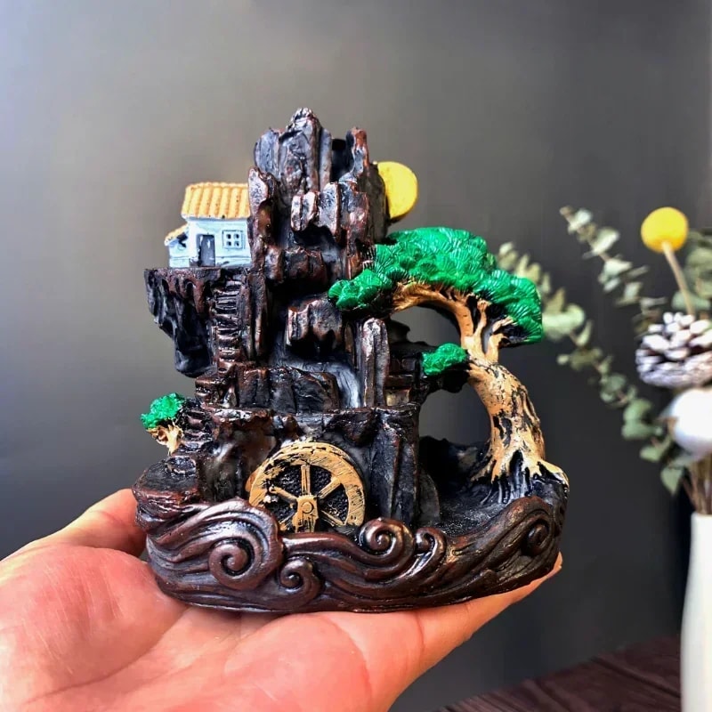 Resin Reflowable Incense Holder, Left/Right Incense Burner, Unique Living Room Decor, Coffee Table, Bedroom, Office Gift