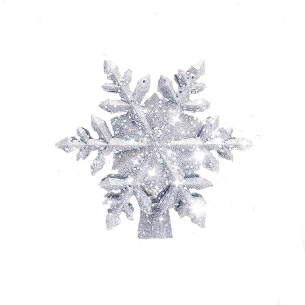 Christmas Tree Topper Lighted Snowflake Tree Topper, Rotating LED Snowflake Projector, 3D Glitter Projector