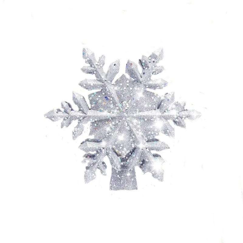Christmas Tree Topper Lighted Snowflake Tree Topper, Rotating LED Snowflake Projector, 3D Glitter Projector