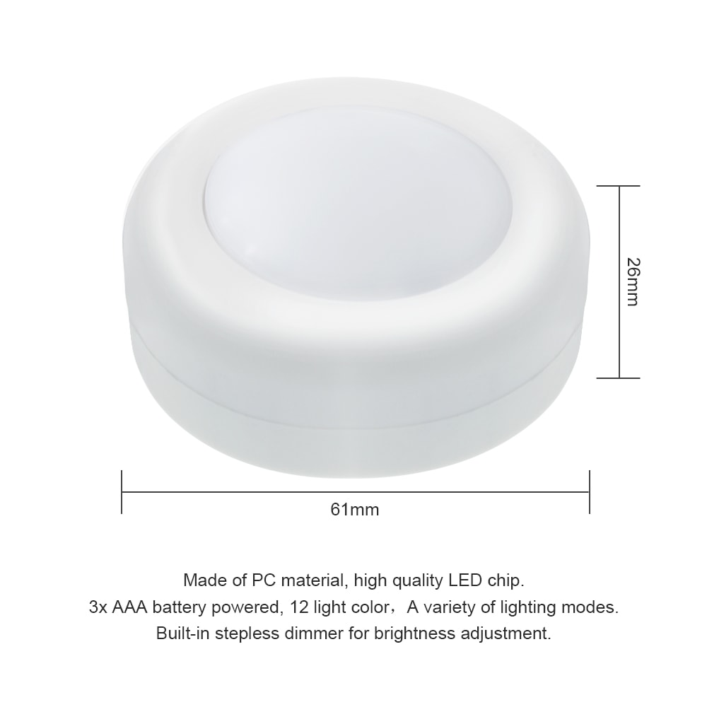 Mini LED Remote Control Night Light, Bedroom Wardrobe Cabinet Light, Party Night Festival Atmosphere Wall Decor