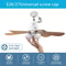 Socket Wood Grain Fan Light With Remote Control Ceiling Fan Light For Living Room Study Household U 1