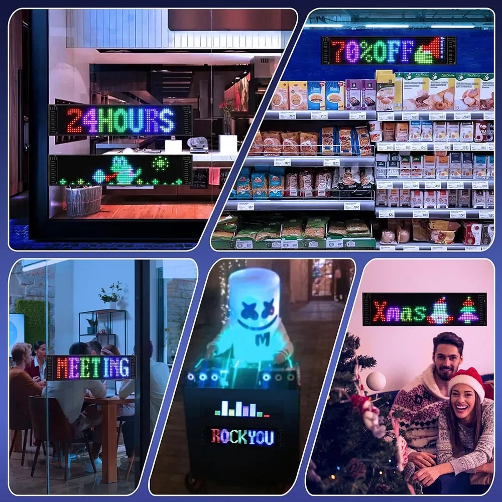 Demon Eyes Car LED Logo APP LED Matrix Pixel Panel Night Light DIY Programmable Flexible LED Displa 5