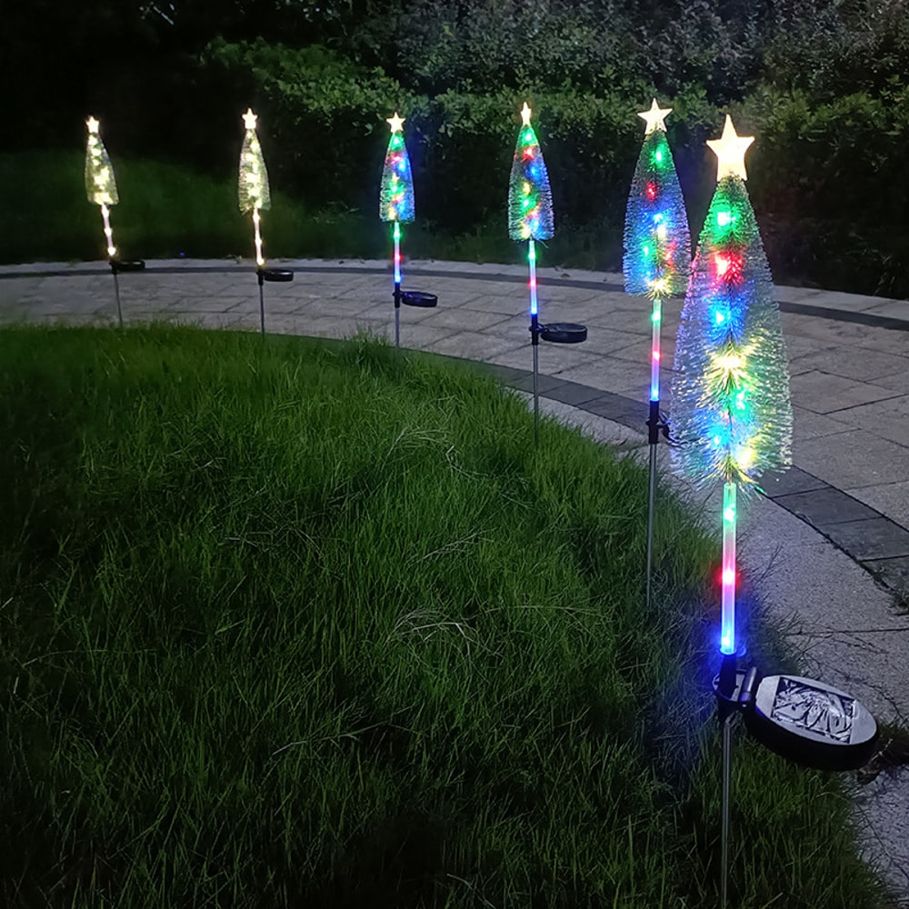 Solar Christmas Tree LED Lights Outdoor Waterproof Solar Lawn Lamp For Garden Courtyard Landscape 1