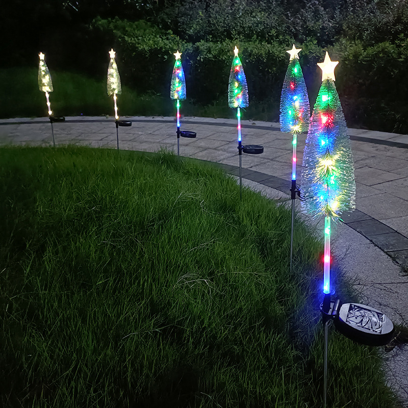 Solar Christmas Tree LED Lights Outdoor Waterproof Solar Lawn Lamp For Garden Courtyard Landscape 1