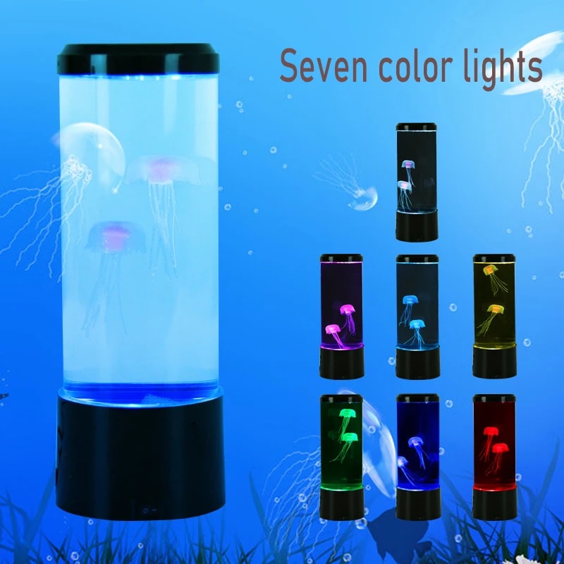 Jellyfish Lamp LED Night Light, Remote Control Color Changing Home Decoration Lights, Aquarium Birthday Gift for Kids