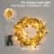 LED Golden Leaves String Light Battery-operated Garland For Living Room, Bedroom, Party, Wedding, New Year