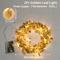 LED Golden Leaves String Light Battery-operated Garland For Living Room, Bedroom, Party, Wedding, New Year