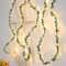 Green Leaf Wreath Light String, Artificial Flower with Fairy Lights for Party, Wedding, Holiday, and Courtyard