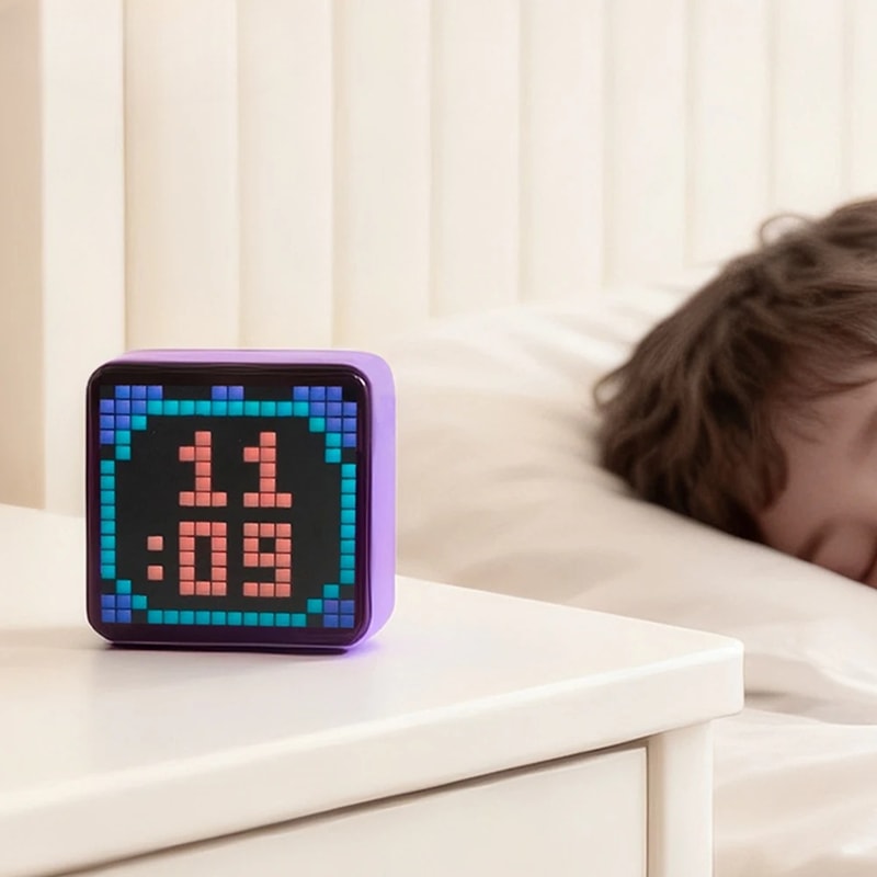 LED Bluetooth Pixel Screen, Desktop Atmosphere Pixel Light, DIY Pixel Mobile Power Bank Charging Bank for Decor