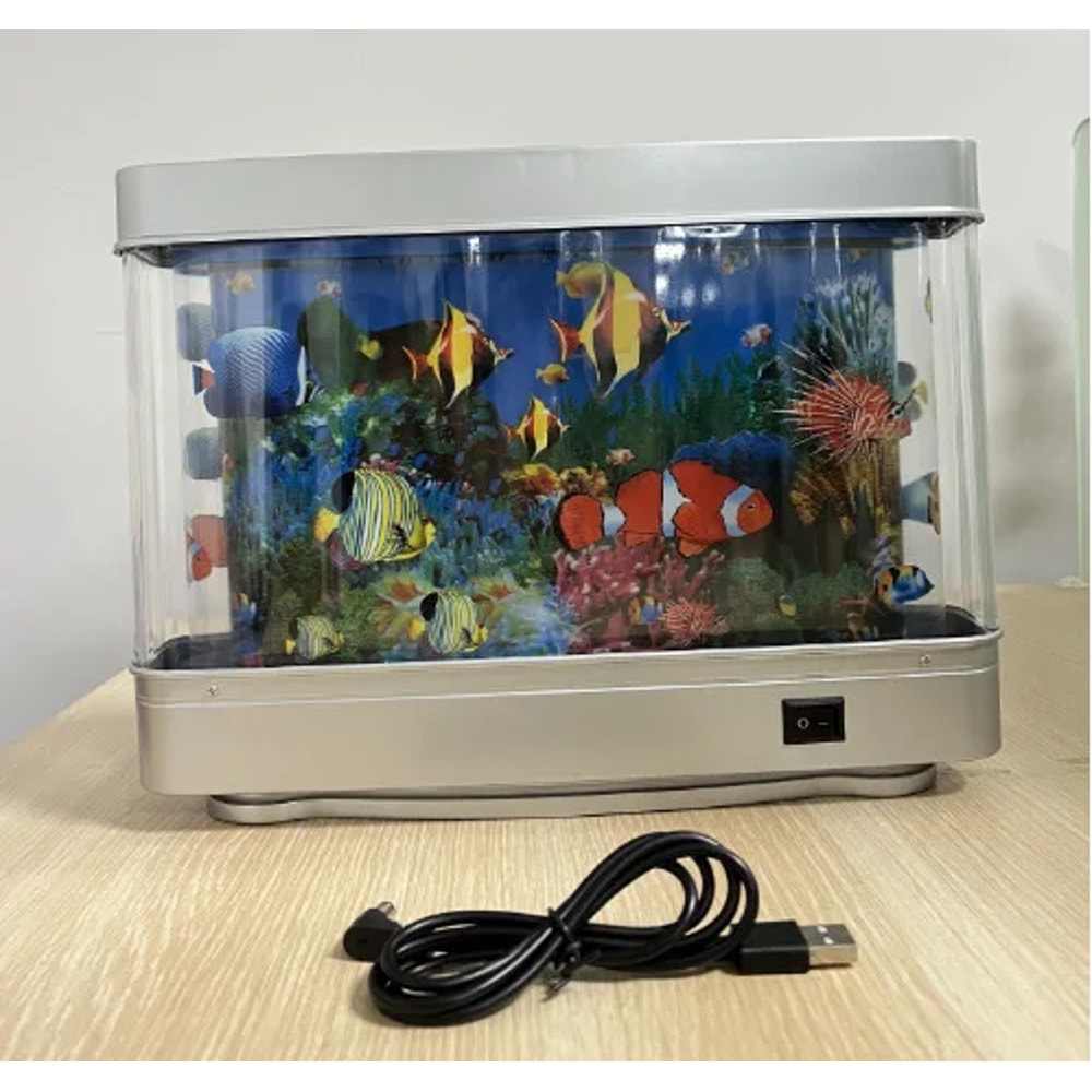 Desktop Aquarium Fish Tank Decorative Light, USB Dynamic Fish Tank Light, Aquarium Decorative Theme Ornaments