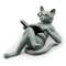 Creative Read Literature Cat Crafts Decoration Home Table Top Statue Office Decor Gift Car Accessor 2