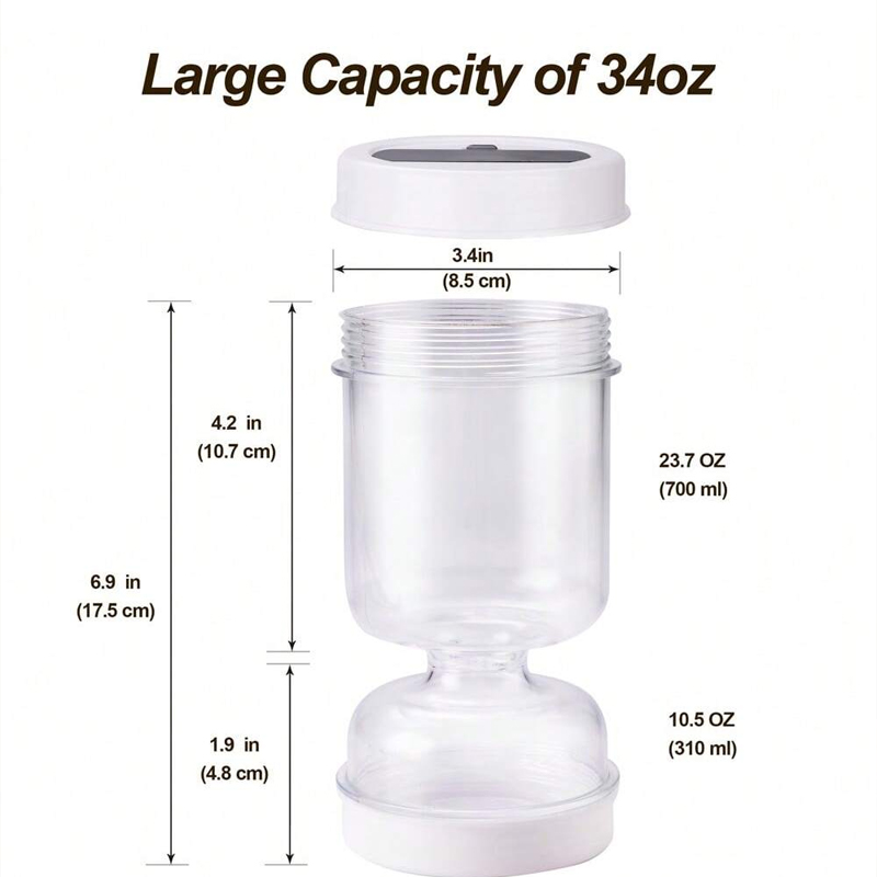 Pickles Jar Dry And Wet Dispenser Food Bottle Storage Kimchi Jar Fermentation Kit Juice Separator C 5