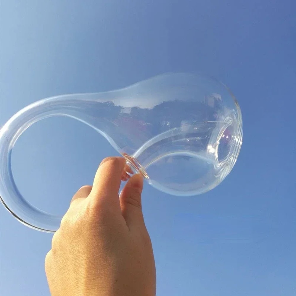 Bottles Thickened Ornaments Fourdimensional Space Decorative Glass Bottle Gifts Transparent Glass H 1