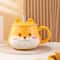 Creative Ceramic Mug With Lid Cute Household Breakfast Mugs Office Coffee Cup Couple Water Cups Dri 4