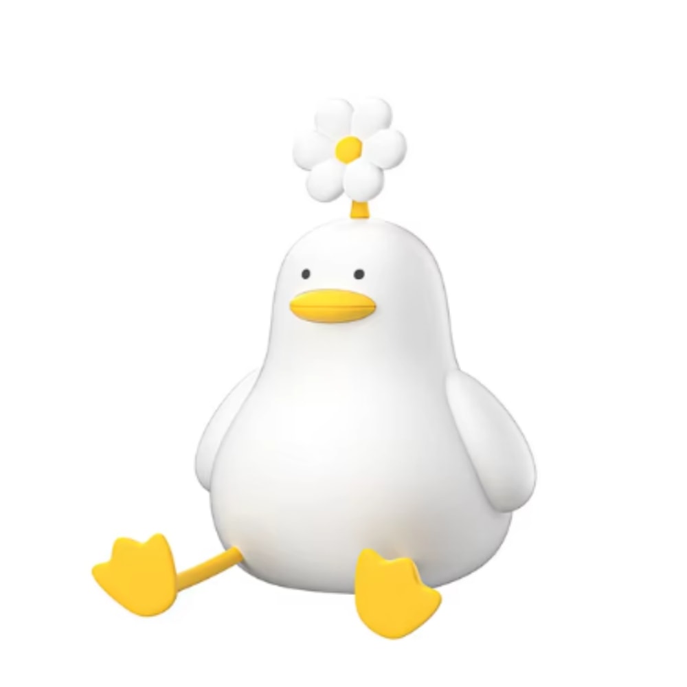 USB Rechargeable LED Night Light Cute Duck Cartoon Animals Silicone Lamp For Bedroom Living Room 0