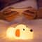 USB Rechargeable Bedside Mood Light Puppy Lamp Silicone Dog LED Night Light Touch Sensor Colors For 5