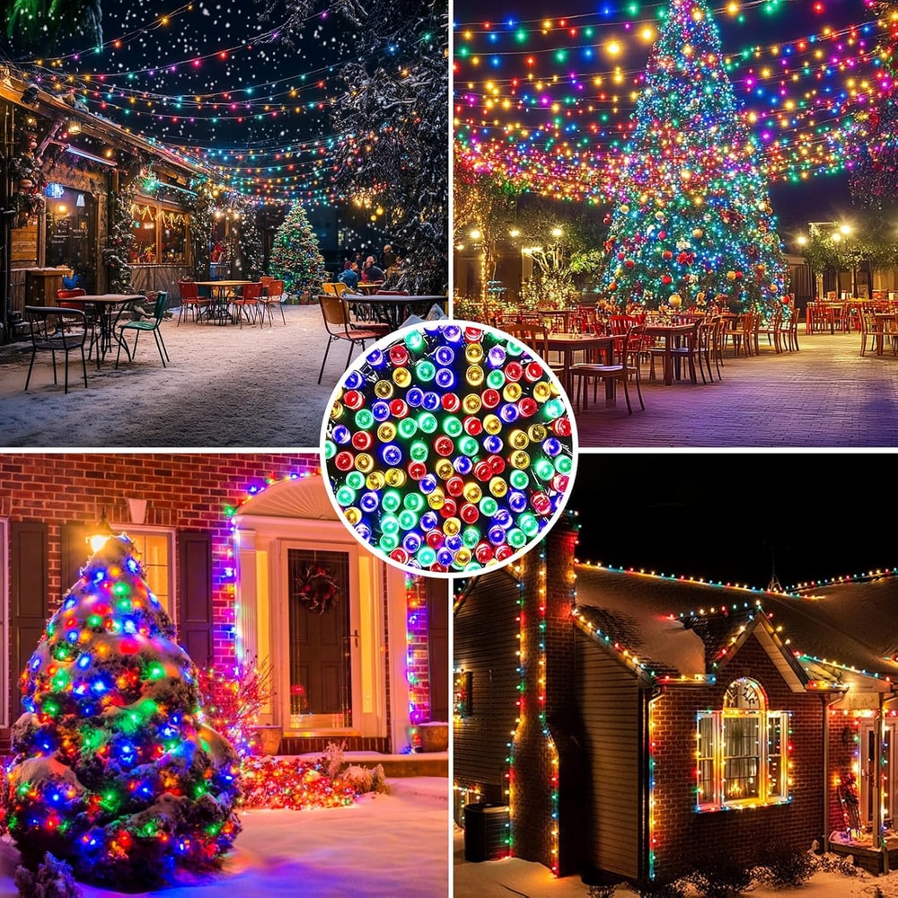 LED Solar String Lights, Solar Powered Xmas Outdoor Lights, Waterproof Starry Christmas Fairy Light for Party, Festival