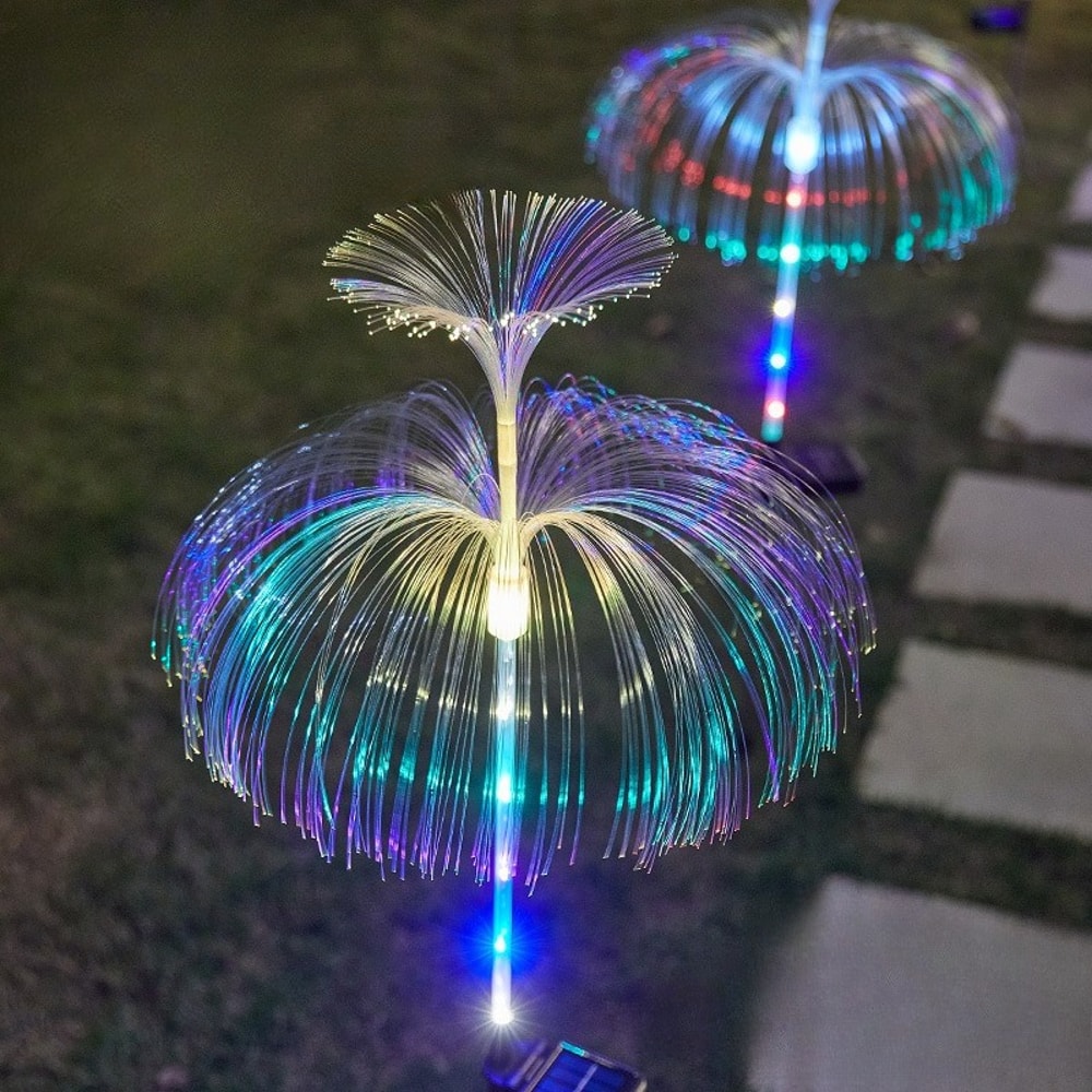 Color Changing Outdoor Lamp, Solar Jellyfish Lights, Waterproof Pathway Garden Decor for Lawn Lighting