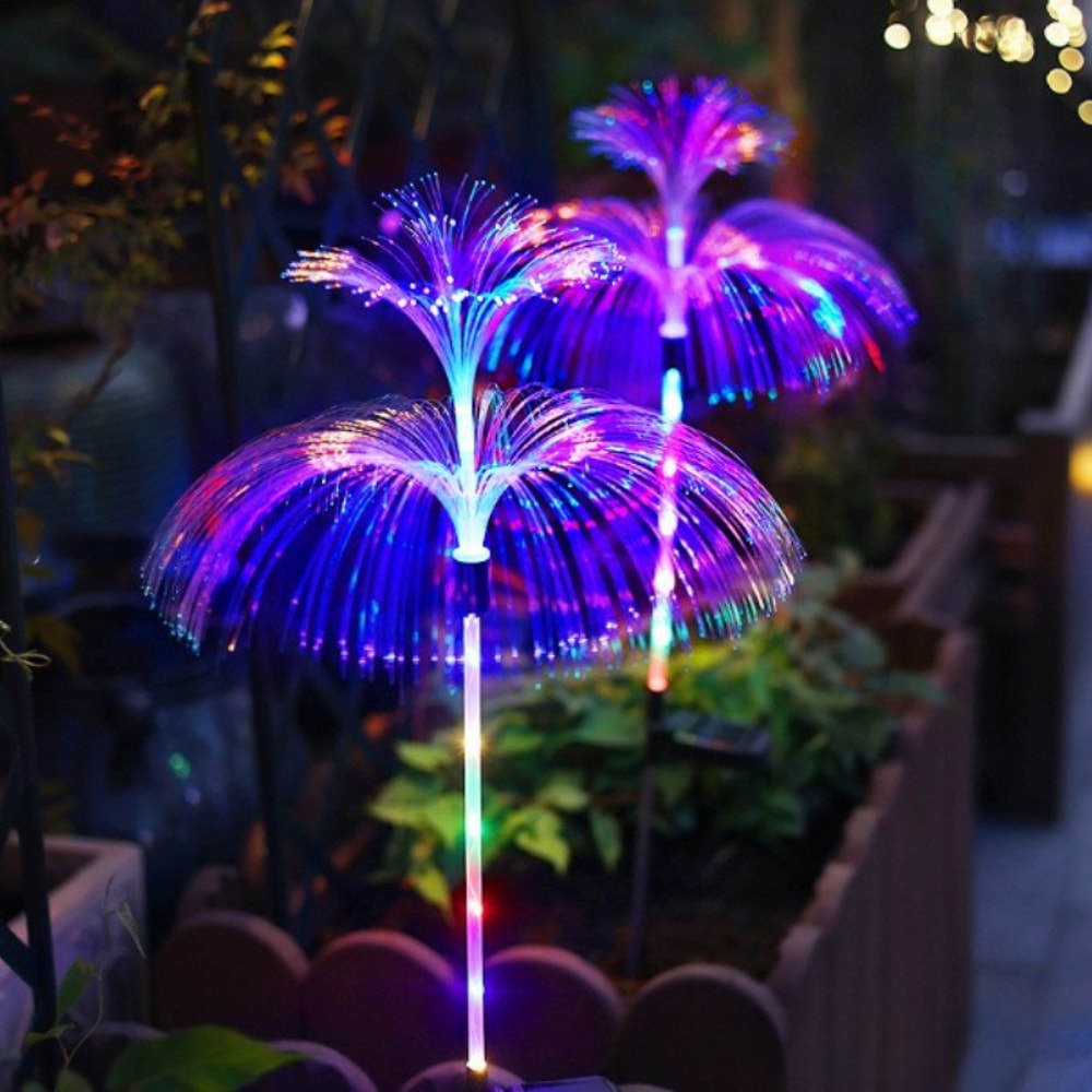 Color Changing Outdoor Lamp, Solar Jellyfish Lights, Waterproof Pathway Garden Decor for Lawn Lighting
