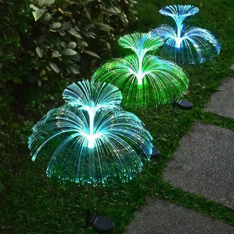Color Changing Outdoor Lamp, Solar Jellyfish Lights, Waterproof Pathway Garden Decor for Lawn Lighting