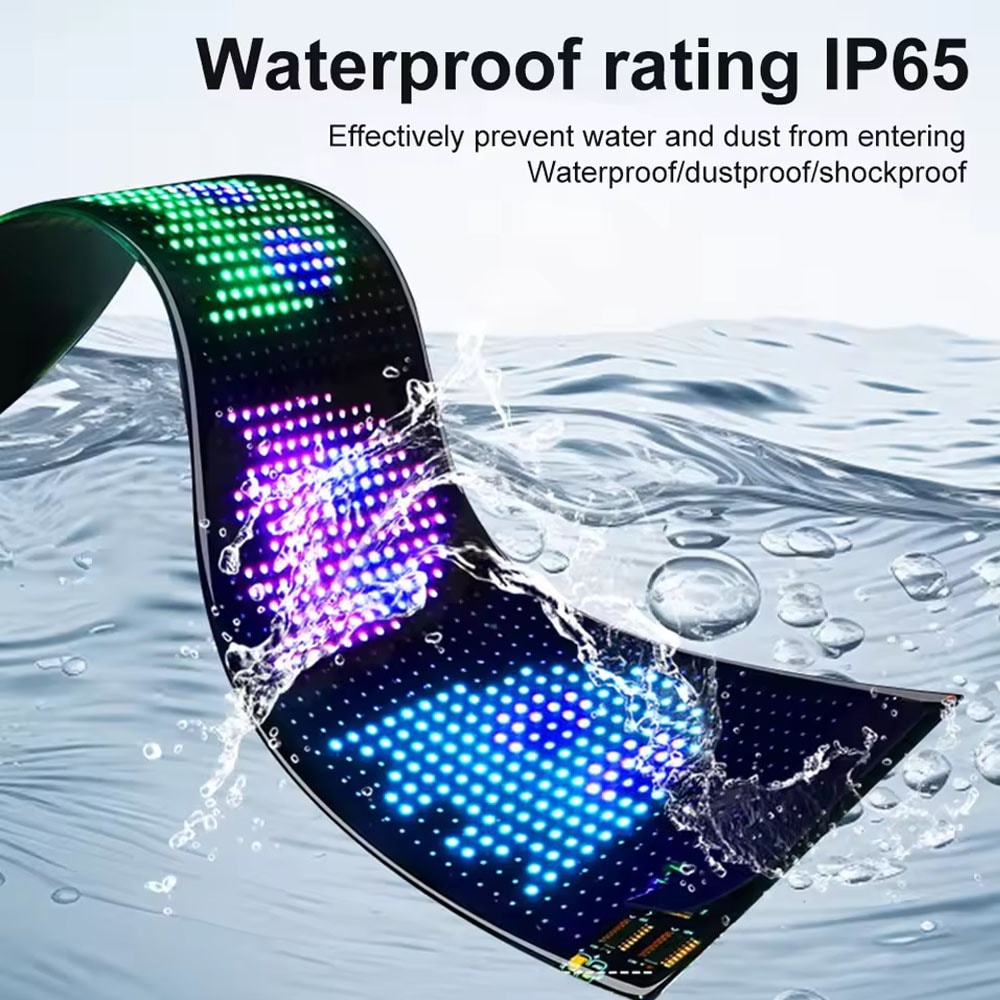 RGB LED Matrix Pixel Logo Lamp For Cars Scrolling Advertising LED Panel Flexible Display Light DIY 3