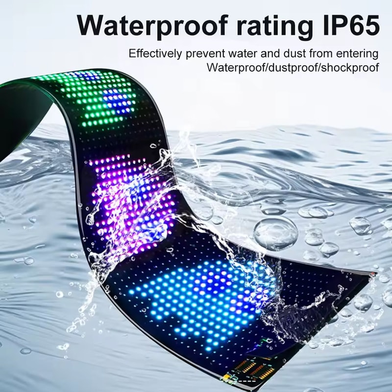 RGB LED Matrix Pixel Logo Lamp For Cars Scrolling Advertising LED Panel Flexible Display Light DIY 3