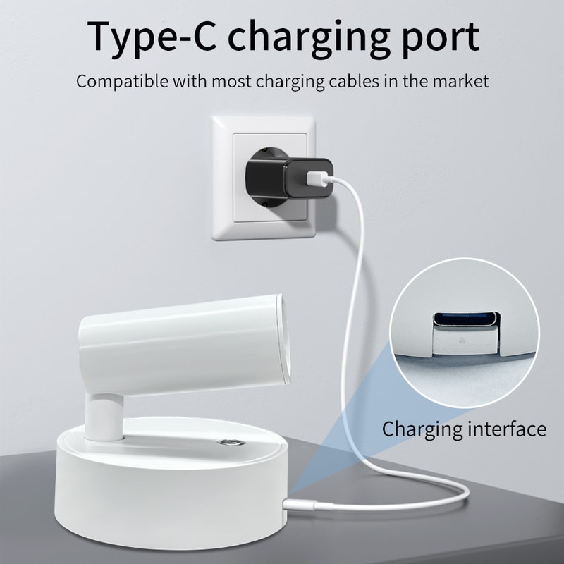 Rechargeable Magnetic Suction Lamp Wireless Bedroom Bedside Reading Lamp Mural Wall Washing Spotlig 3