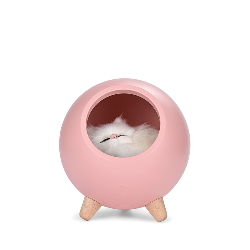 Cute Kitten Nest Night Light Touch Sensor Cat Night Light Rechargeable For Bedroom Kid Room Gift Sw 6