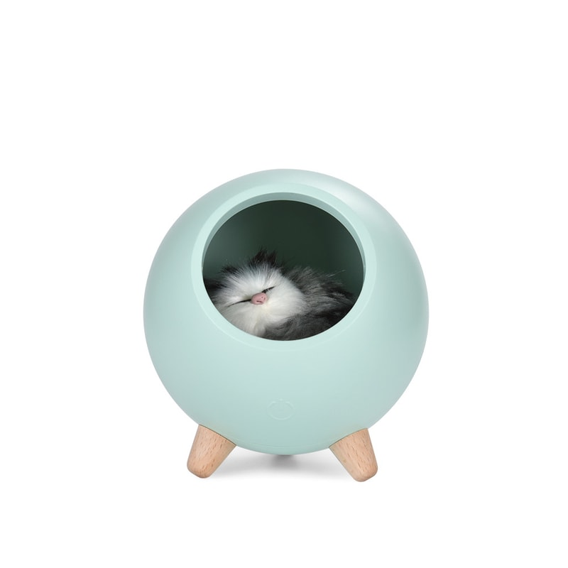 Cute Kitten Nest Night Light Touch Sensor Cat Night Light Rechargeable For Bedroom Kid Room Gift Sw 7