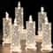 Transparent Crystal Flameless Candles LED Light Battery Powered For Wedding Party Birthday Xmas Hal 5