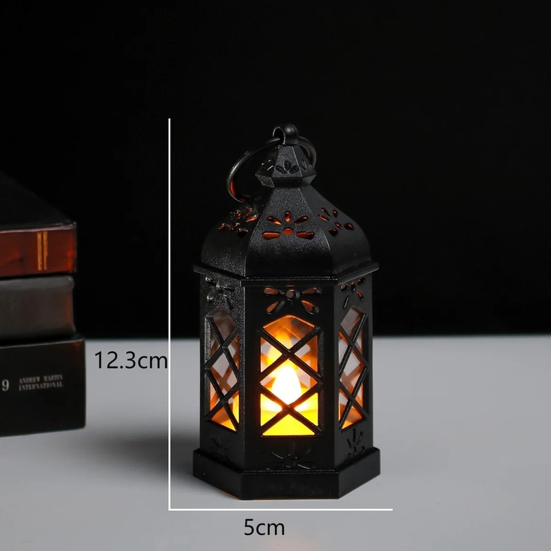 LED Mini Hexagonal Wind Light Simulation Candle Light Decorative Atmosphere Light For Home Party Sm 3