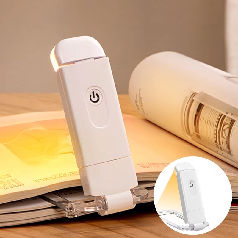 USB Rechargeable Book Light LED Reading Light Eye Protection Portable Clip Desk Light Bookmark Nigh