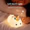 Silicone Patting Lamp Unicorn LED Rechargeable Night Lamp With Remote Control Dimmable Bedside Bedr 2