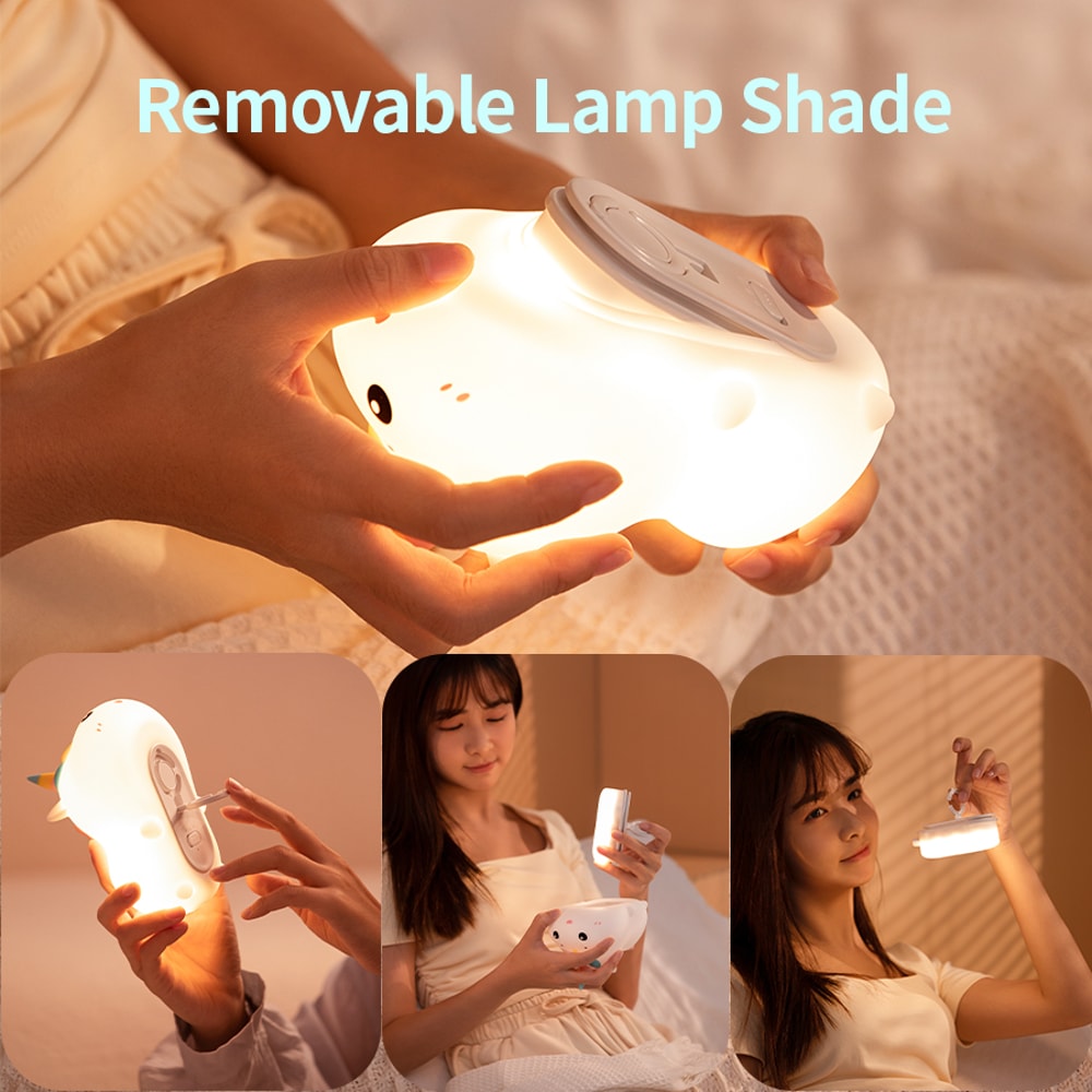 Silicone Patting Lamp Unicorn LED Rechargeable Night Lamp With Remote Control Dimmable Bedside Bedr 5