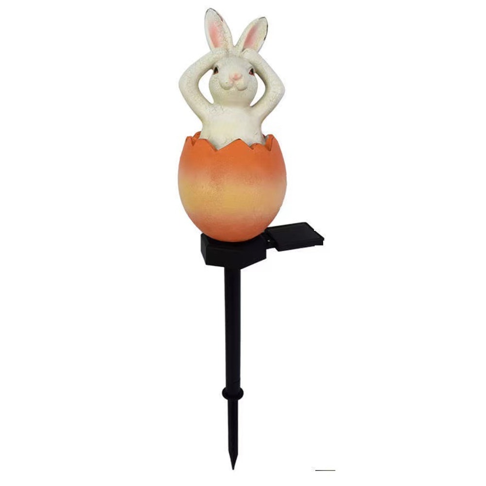 Solar Powered Waterproof Outdoor Lawn Lamp, Cute Rabbit Garden Ground Light, Pathway Patio Decor Lighting for Lawn