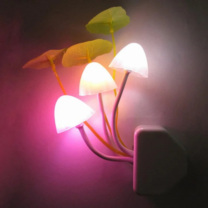 Plug Powered Mushroom Light Colorful LED Night Lamp Sensor Mushroom Lamp For Bedroom Living Room K 3