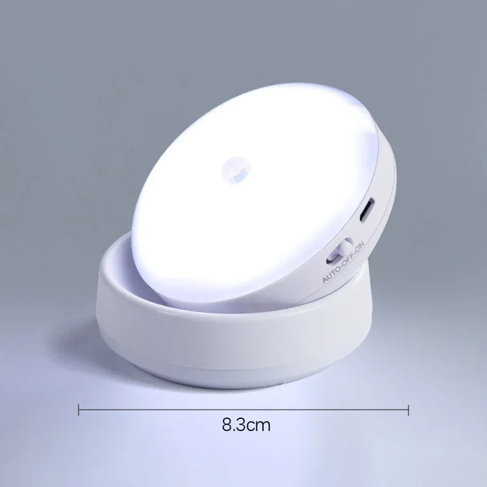 USB Rechargeable Rotating LED Night Light Body Sensing Magnetic Light For Bedside Bedroom Hallway C 6