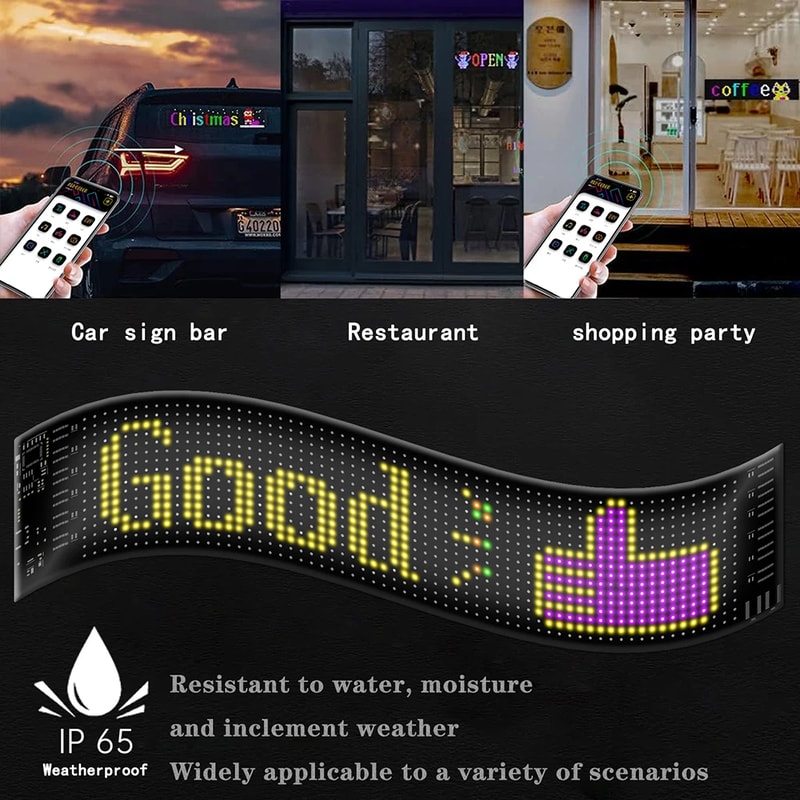 Demon Eyes Car LED Logo APP LED Matrix Pixel Panel Night Light DIY Programmable Flexible LED Displa 4
