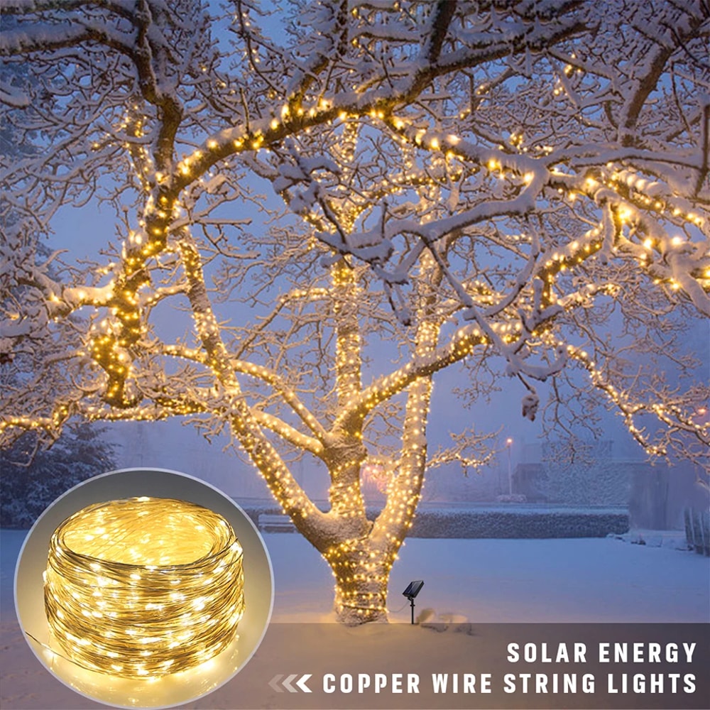 Solar String Fairy Lights Waterproof LED Outdoor Garland Solar Power Lamp For Garden Christmas Deco 2